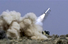 
Một tên lửa của Ấn Độ được phóng đi trong cuộc tập trận đang diễn ra.